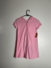 Wonder Nation Girls Pink Full Zip Hooded Swimwear Cover Up NWT L 10-12 UPF 50