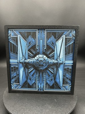 Tie Fighter Art Deco 3D Printed Picture Star Wars Themed