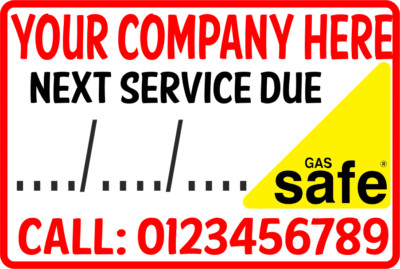 Gas Safe Register Stickers Leave Name and Number on Site Get Repeat Service Work