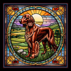 Irish Red Setter Dog Large Refrigerator Magnet - version 1