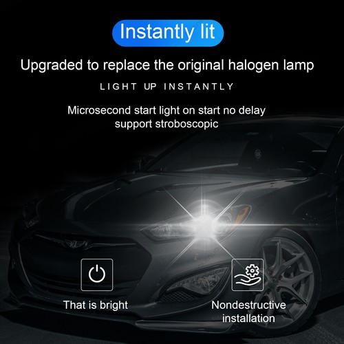 4pc 9005 H7 LED Headlight Hi-Low Bulbs Kit 6000K For Lexus ES350 2007 2008 2009 - Picture 10 of 12