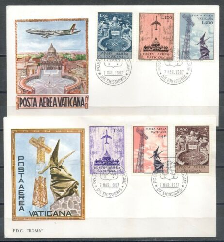 Vatikan 1967, Luftpost, Flugzeuge über Vatikanstadt, schönes FDC - Bild 1 von 1