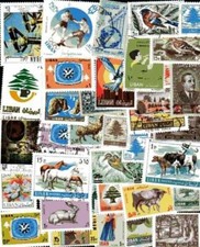 LIBAN collections de 25 à 300 timbres différents oblitérés