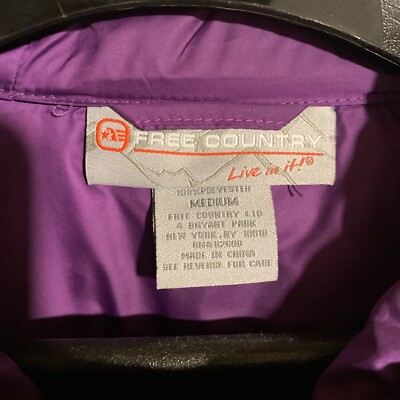 ー Free Country Women's Empire Purple Full Zip Jacket Size Medium RN