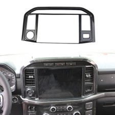 Tapicería pantalla navegación control central estilo fibra carbono para Ford F-150 2021+