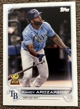 2022 Topps Randy Arozarena Rookie Gold Cup Card #196 Tampa Bay Rays NRMT/MT