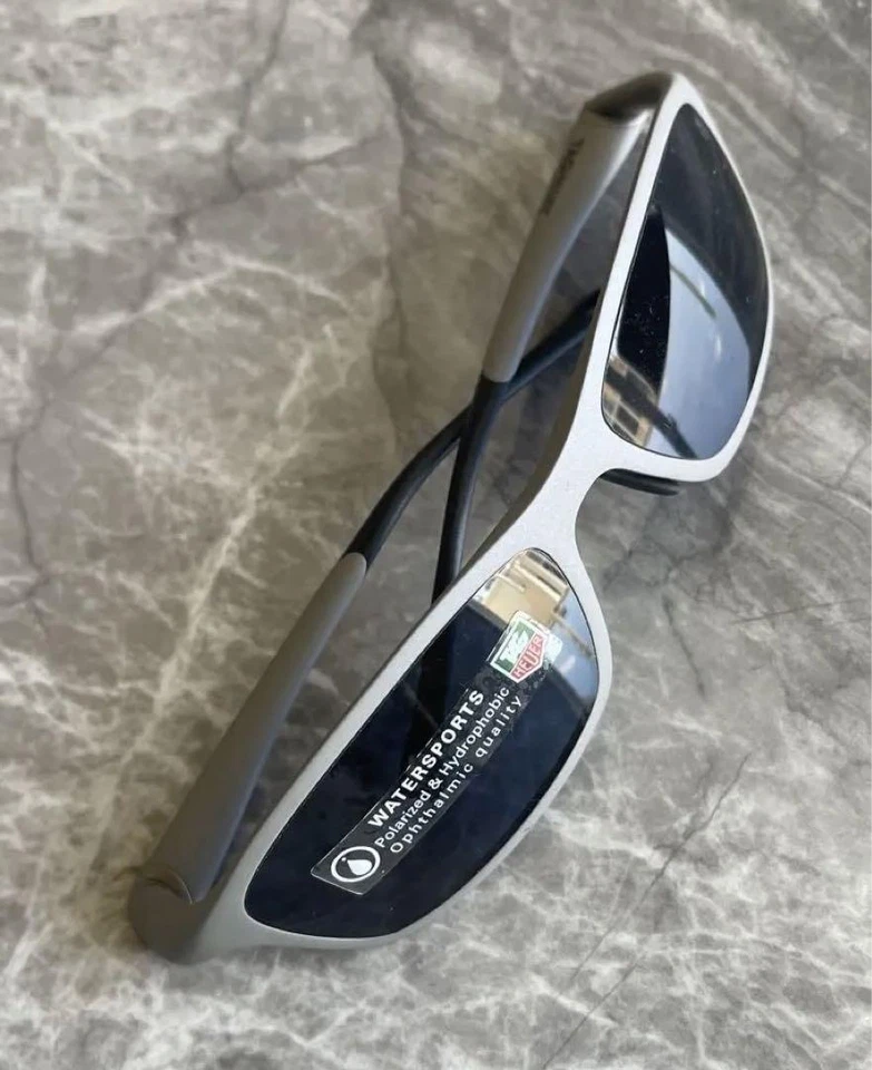 Gafas de sol TAG Heuer TH1006 aleación de titanio plata mate 62 x18 Francia usadas Foto 3 de 4