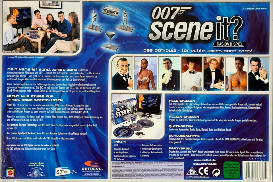 ©2005 Mattel DVD Brettspiel SCENE IT? JAMES BOND 007 Quiz dt. Real Movie Clips - Bild 2 von 3
