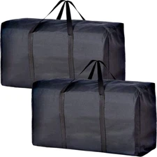 2 Extra Large Moving Bags with Strong Zippers & Carrying Handles Storage Bags