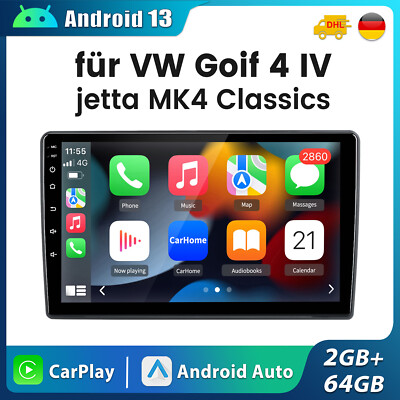 Carplay Android 15 Autoradio Für VW Bora Golf 4 Jetta Passat B5 T5 GPS Navi 64GB