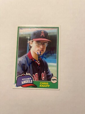 California Angels CHRIS KNAPP Signed Card