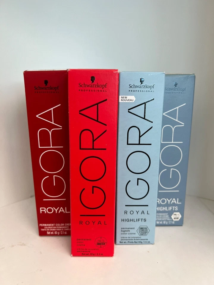 Color de cabello Schwarzkopf IGORA Royal permanente o HighLifts nuevo en caja embalaje puede variar Foto 3 de 4