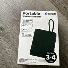 Portable Wireless Bluetooth Speaker , Play Time 3/4 Hrs, Black