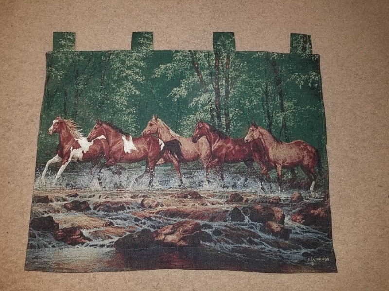 Running Horse Meadow Wall Hanging Tapestry 