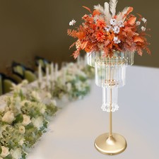 Gold Flower Stand, Wedding Flower Stand, 4 Tier Floor Standing, Countertop Mount