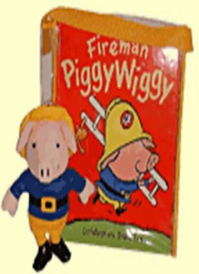 Fireman PiggyWiggy Gift Set by Christyan and Diane Fox
