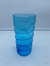 Imperial Glass Blue Coil 6" Tumbler                  Y36