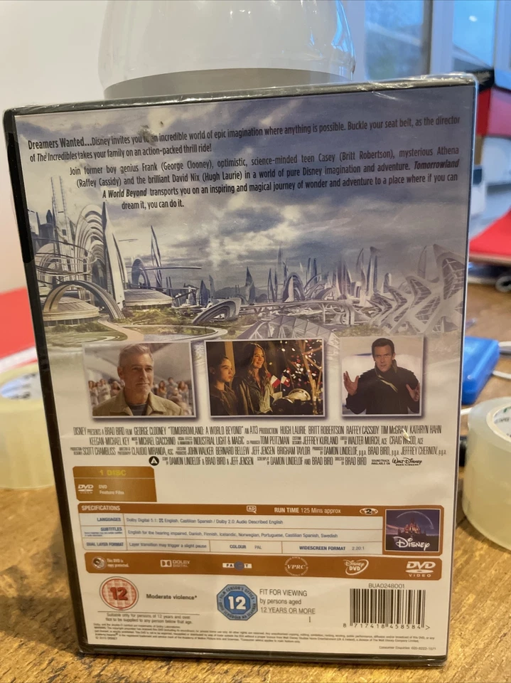 Tomorrowland - A World Beyond (DVD, 2015) Brand New And Sealed - Image 2 of 4