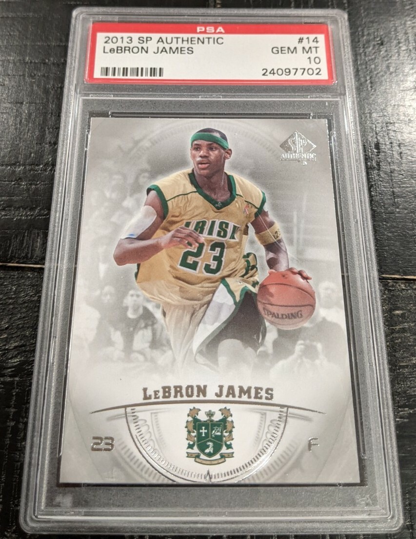 2013 UD SP Authentic LEBRON JAMES PSA 10 GEM MINT #14 Upper