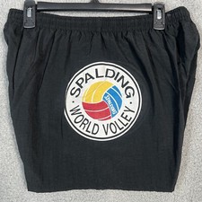Vintage Spalding Mens Volleyball Black Swim Trunks Shorts No Tag EUC! See Pics