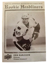 2010 Upper Deck RH15 Erik Karlsson Ottawa Senators Rookie Headliners NHL Card A8. rookie card picture