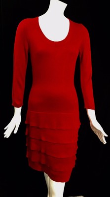 calvin klein red sweater dress