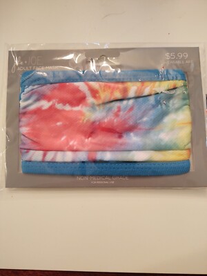 JULIE AND JOE ADULT FACE MASK TYE DYE COLOR