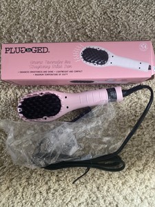 New Plugged In Ceramic Tourmaline Mini Straightening Brush Iron Ebay