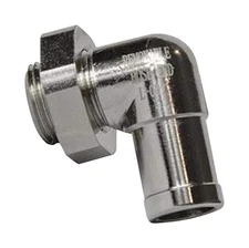 EZ Oil Drain Valve (L-001) L-Shaped Hose End - 3/8" L-Shape, Small, Silver