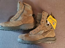 E14 Belleville 610ZST Steel Toe Military Combat Boots Men's 9R New Zip Up Green