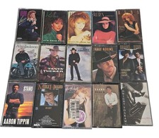 Vintage 90s Country Cassette Tapes Lot Of 15 Merle Haggard, Alan Jackson, Reba