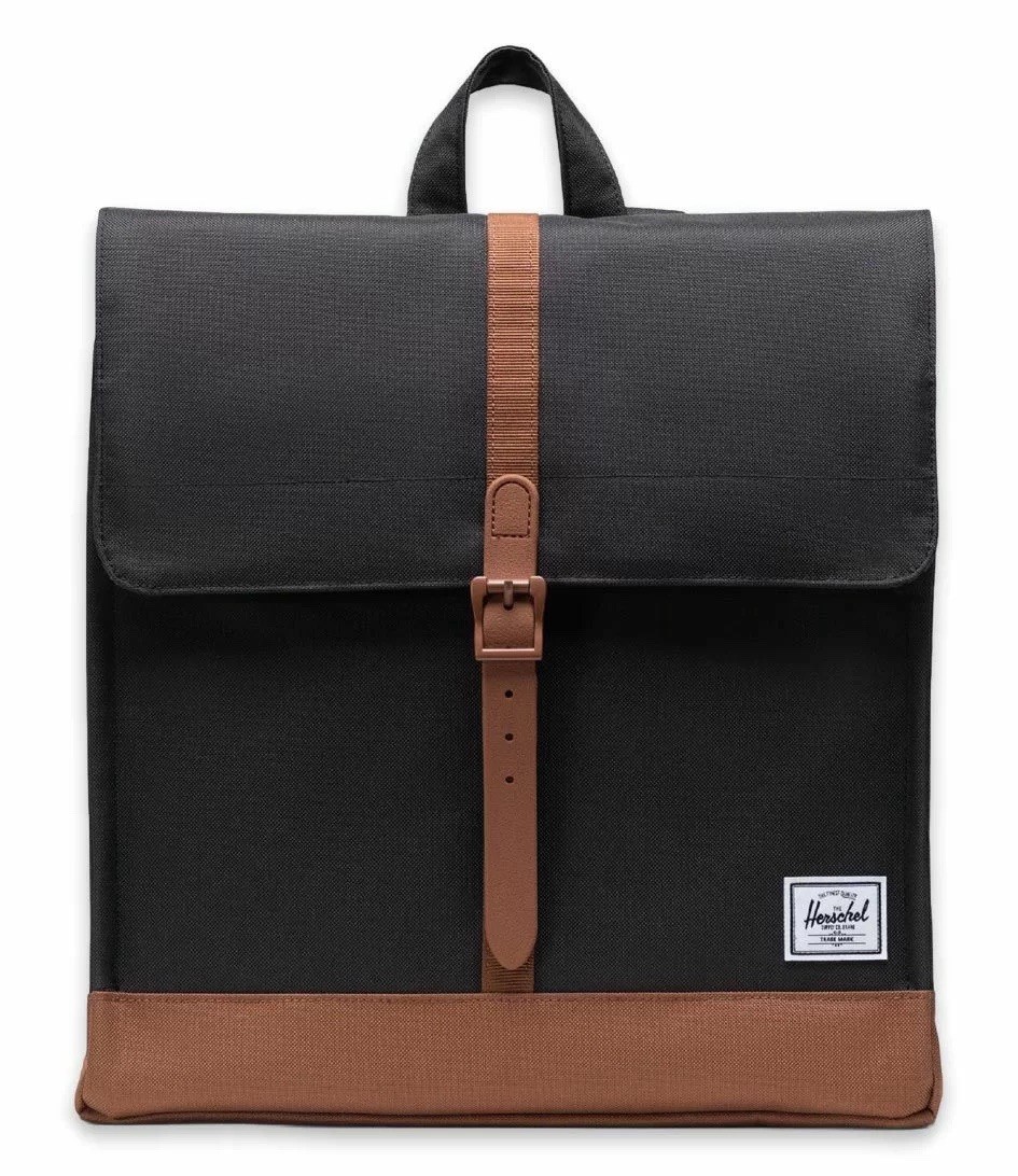 Mochila de ciudad Herschel Supply Co., negra, volumen medio NUEVA, ENVÍO RÁPIDO