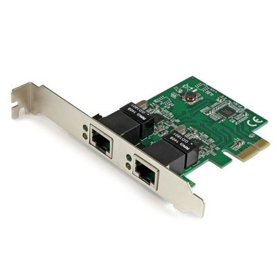StarTech.com 2 Port Low Profile PCI Express Gigabit Ethernet Netzwerkkarte - PCI