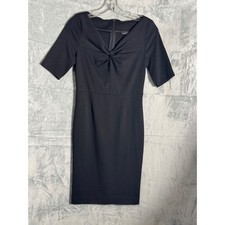 Banana Republic Black Twist Front Sheath Dress Size 0