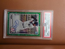 PSA 9 Everson Pereira 2020 Bowman Chrome AUTO Green Shimmer Refractor /99 SP 1st