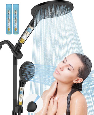 Dual Filtered Handheld Shower Heads Combo,  15-Mode High Pressure Rainfall Showe