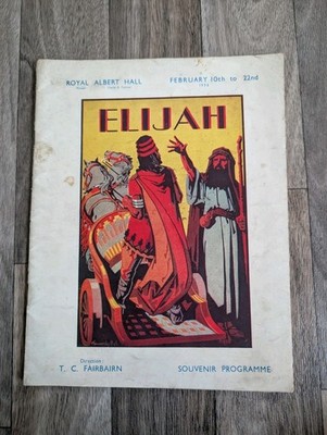 ELIJAH - Royal Albert Hall Theaterprogramm - 1936