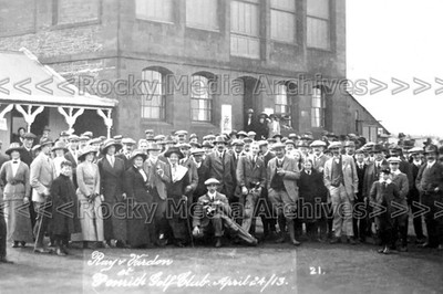 mqq-23 Champion Golfer Harry Vardon at Penrith Golf Club, Cumbria 1913. Foto