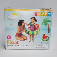 Intex Watermelon Baby Float Inflatable Pool Ring Rattle Balls Ages 1-2 Years