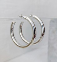 Chunky Creolen Aus Silber 925, Breite Offene Ohrringe, Dicke Minimalistische St