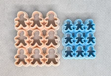 Gingerbread Man Clay Cutter Shape Set ~ Holiday Polymer Crafting Tool ~ Multi 9