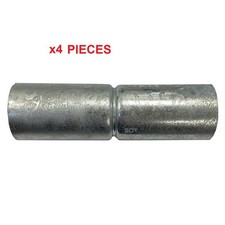 1 5/8" x 6" Top Rail Sleeve Chain Link Fence Pipe Connector Galvanized 4pcs 