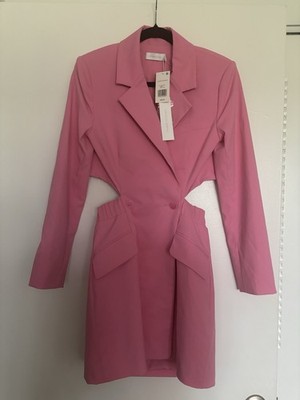 NWT Jonathan Simkhai Kylo Cut-Out Blazer Mini Dress Taffy Pink Size 2