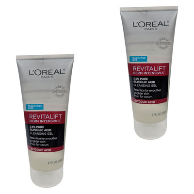 2x L'Oreal Paris Revitalift Derm Intensives 3.5% Glycolic Acid Cleanser 6.7oz ea