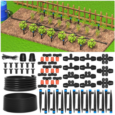#ad Adjustable Micro Drip Irrigation Kit 101ft – Perfect for Greenhouses amp; Patios $63.89