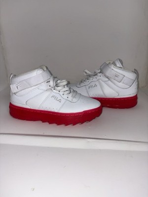 Fila Women's High Top Sneakers Sneakers 8.5 White Pink Platform
