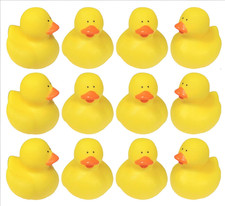 Cool Rubber Ducks 2" Standard Size. 12 Pack Cute Duck Bath Tub Pool Toys. R