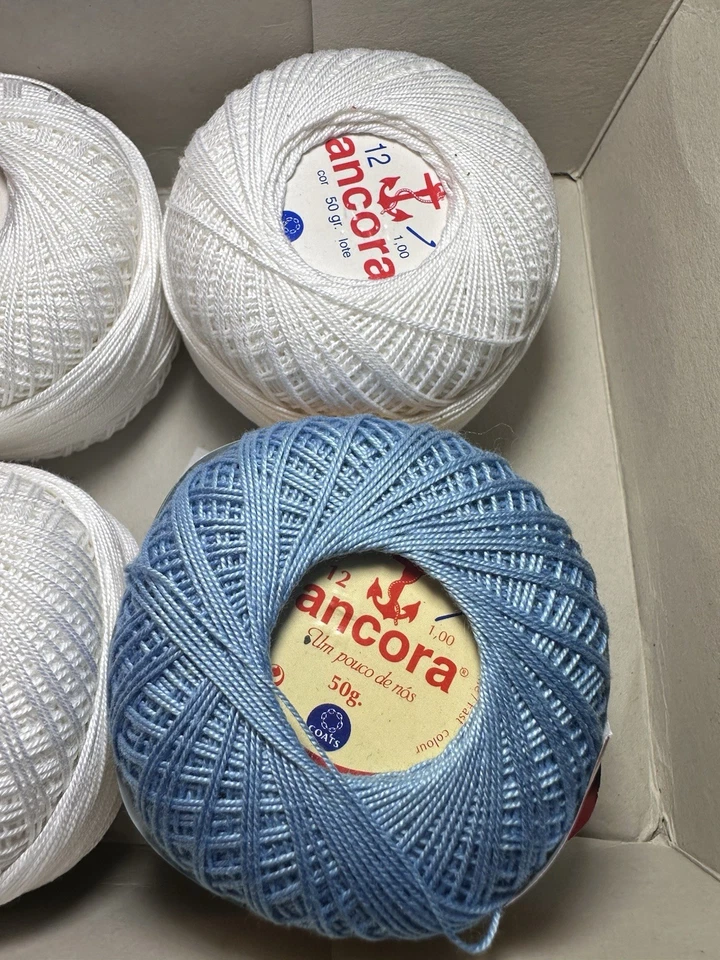 Ancora Coats Clark вязание крючком хлопковая нить лот из 2 коробок (всего 20 шт.) - Изображение 4 из 4