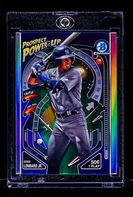 George Lombard Jr. RARE POWER-UP REFRACTOR INVESTMENT ROOKIE CARD Yankees SP RC