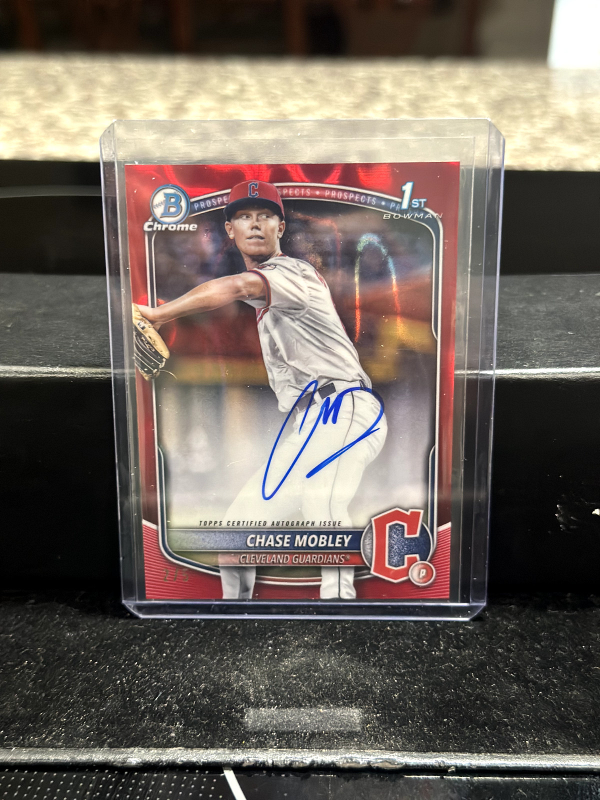 2025 Bowman Chase Mobley 1st Bowman Chrome Red Lava Auto #’d 2/5